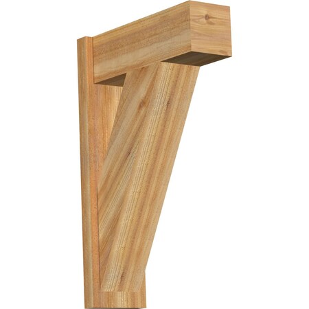 Ekena Millwork Traditional Block Rough Sawn Outlooker, Western Red Cedar, 8"W x 22"D x 34"H OUT08X22X34TRA05RWR